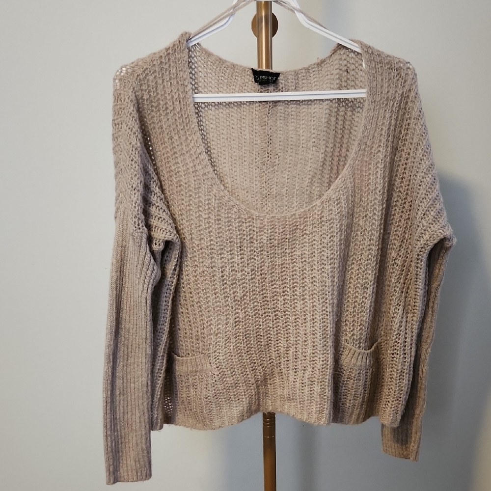 Top Shop Taupe Knit Sweater